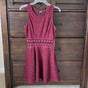 Maroon summer laced dress